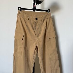 Cargo Pants with Tapered Legs and Ankle Cuffs